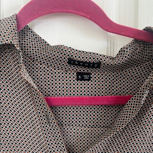 theory Patterned Button-Up Blouse - Picture 5 of 8